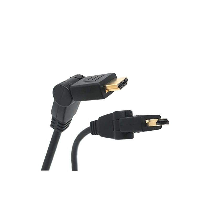 SKT VMI20401 HDMI Cable with Angled Plug 360° Rotatable Gold-Plated