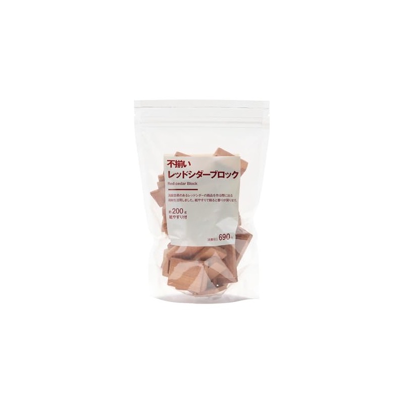 MUJI 84431609 Uneven Red Cedar Block, Approx. 7.1 oz (200