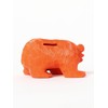 Beams Japan Salmon Bear Piggy Bank, Orange