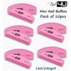 10Pcs Nail Buffers Half Moon Shape Double Sided 180/240 grit