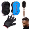 ARJDXDP Pack of 3 Hair Brush Sponge Afro Curl Sponge