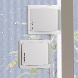 [One-touch Strong Lock] Window Lock, Child Lock, Security Prevention, Stylish Design Fits Into Your Interior; Attaches Easily to Prevent Accidents, Sliding Window, Stopper (Gray 2 Pieces)