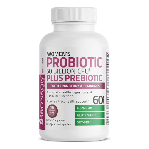 Probiótico Para Mujer 50 Billion Cfu Bronson 60 Cápsulas Sabor