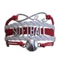Softball Charm Bracelet - Infinity Love Adjustable Charm Bracelet with