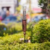 VEWOGIFT Rain Gauge Outdoor, Solar Rain Gauges for Yard, Freeze