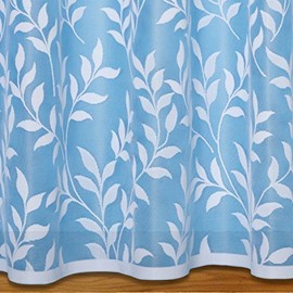 John Aird Lisa Leaf Net Curtain ~ Width Sold By The Metre (Drop: 72" - 183cm)