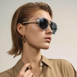 SIPHEW Tangle Free Aviator Sunglasses for Women With Double Bridge Vintage Oversized Sun Glasses for Driving