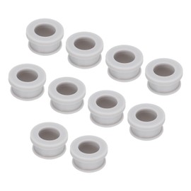 MECCANIXITY 10Pcs Snap Rubber Grommet Plug Mount Dia 15mm ID 11mm Seal Anti-Scratch for Electrical Box Cable Pipe Grey