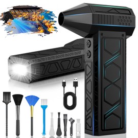 Electric Air Duster with Flashlight,180000RPM Compressed Air Duster Turbo Fan(10000mAh),Multipurpose Jet Fan, High-Speed Air Blower with 4 Gear,Electric Air Blower Duster with Assist Lighting BL01