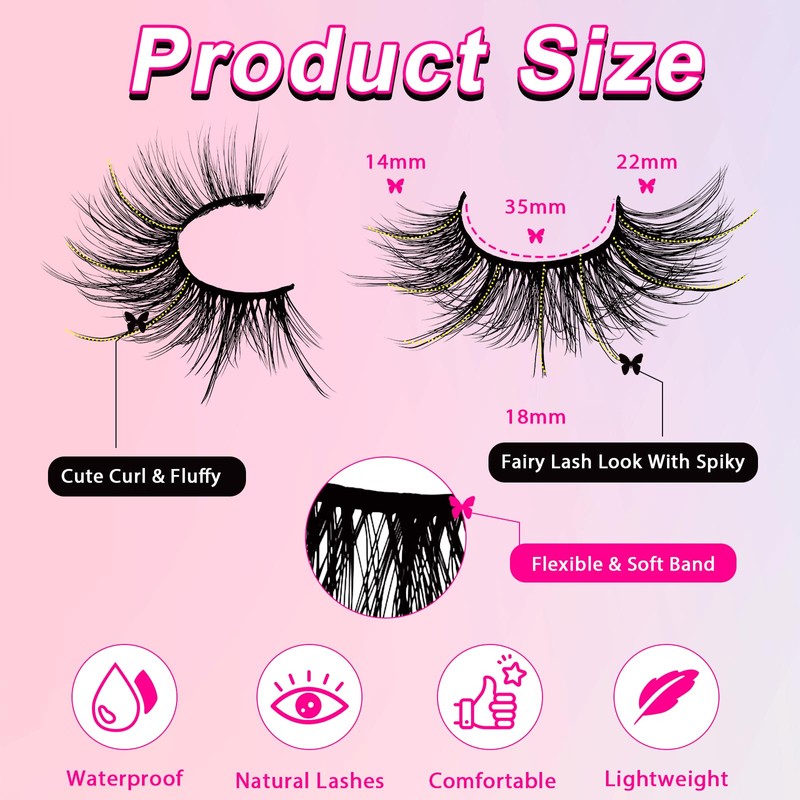 7 Pairs Fairy Eyelashes (7P-ZD-72)