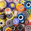 75 Grams Mixed Millefiori Glass Pebbles Mosaics Size 8-12mm Approx