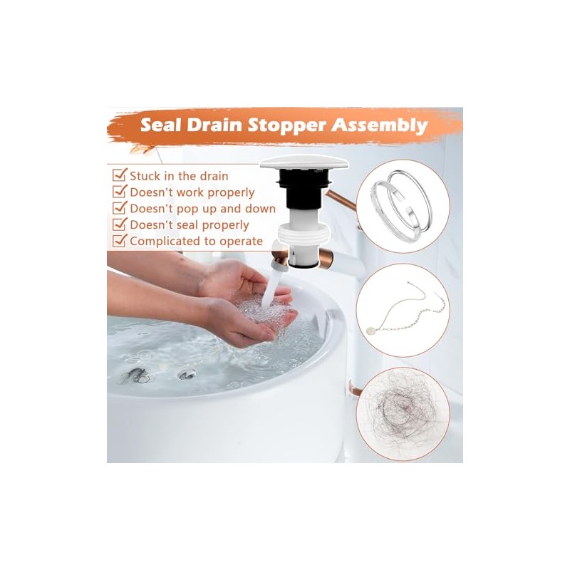 972098A Drain Stopper Polished Chrome Sink Stopper, Drain Sink Plug