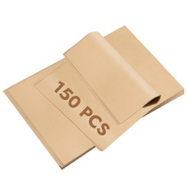 YQL 9x13 Inch 150PCS Unbleached Parchment Paper, Disposable Pre-cut Parchment Paper Sheets, Non Toxic Rectangular Air Fryer Liners for Baking Cookies, Air Fryer, Steaming Bread and More