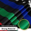 G128 Thin Blue Green & Red Line American Flag 150D