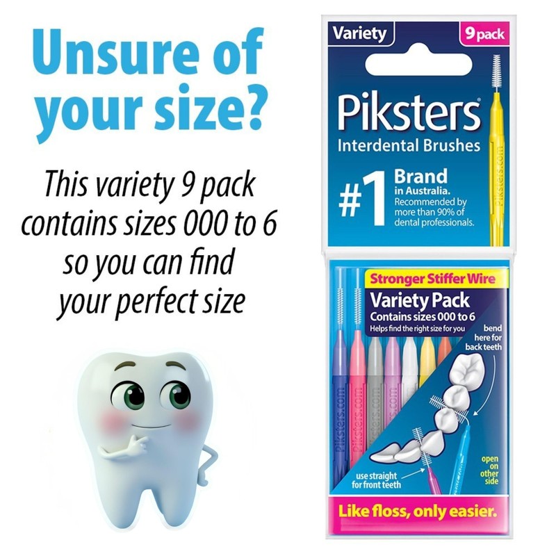 Piksters Interdental Brushes, 40 pk, Size 00, Interdental Tooth Brush
