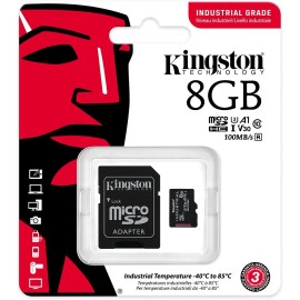Kingston Industrial 8GB MicroSD Card for Extreme Temperatures Xray & Shock Proof