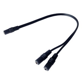 DHSKZRMJ Audio Splitter Stereo 3-Pole 3.5mm (1/8 Inch) 1-Female to 3.5mm Dual 2-Females Y Splitter Audio Cable 34cm