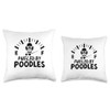 Fueled By Poodles Poodle Dog Owner Throw Pillow