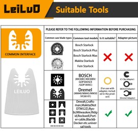 LEILUO 10 Pack Oscillating Tool Blade 8 Rigid and 2 Flexible Multitool Scraper Blades for Caulk Paint Adhesive Removal Compatible with DeWalt Makita Dremel and More