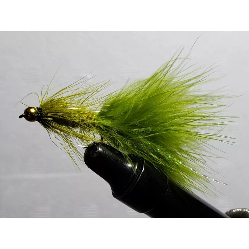 fly-- flies FLY-FLIES (** OLIVE WOOLLY BUGGER-BEADHEA