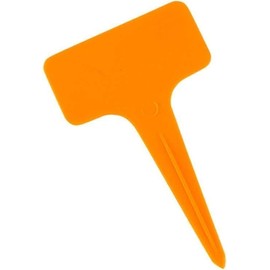 50Pcs Orange Plant Tags Plastic T-Type Nursery Garden Labels Markers Plant Stakes Garden Decoration, Pots, Plant Labels, Planters and Container Accessories,Gardening Tool