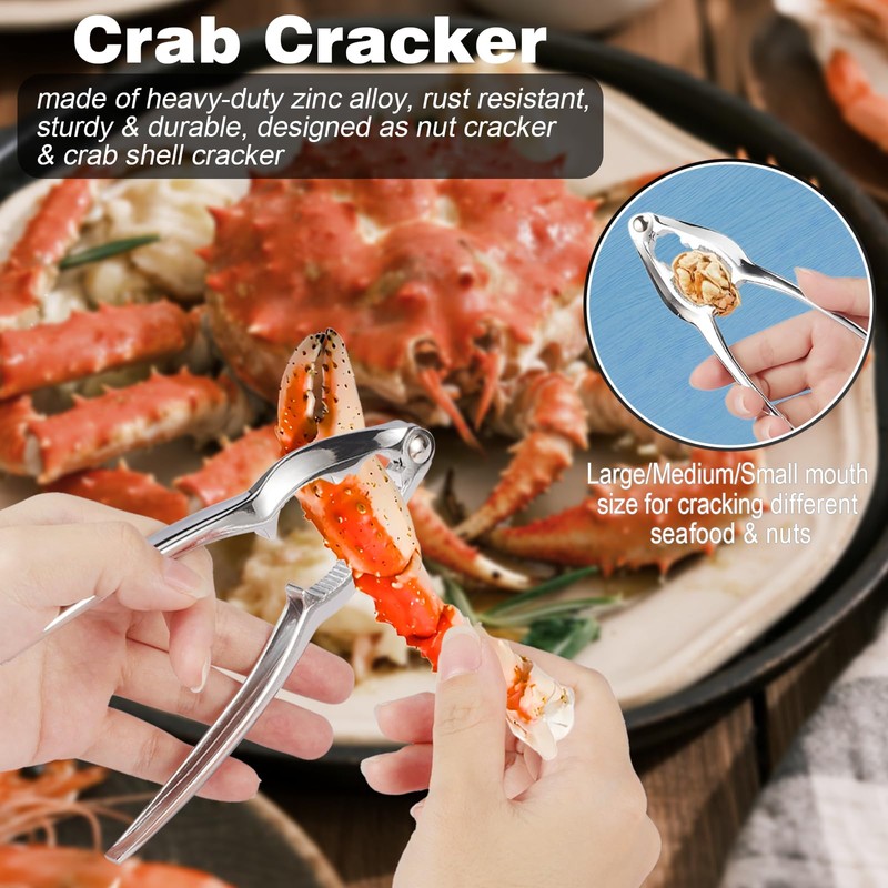 Crab Crackers and Tools, 11Pcs Seafood Tools Set - 2*Crab