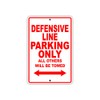 Defensive Line Football Player Parking Only Gift Decor Garage Aluminum
