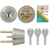 GOAL Key TX Replacement V18 Dimple Cylinder Lock GCY-237 Silver