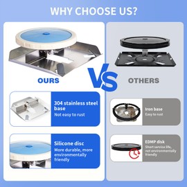 MEISHUNDA Pond & Lake Aeration Accessories, Stainless Steel Chassis, Silicone Membrane Diffuser 1Pcs