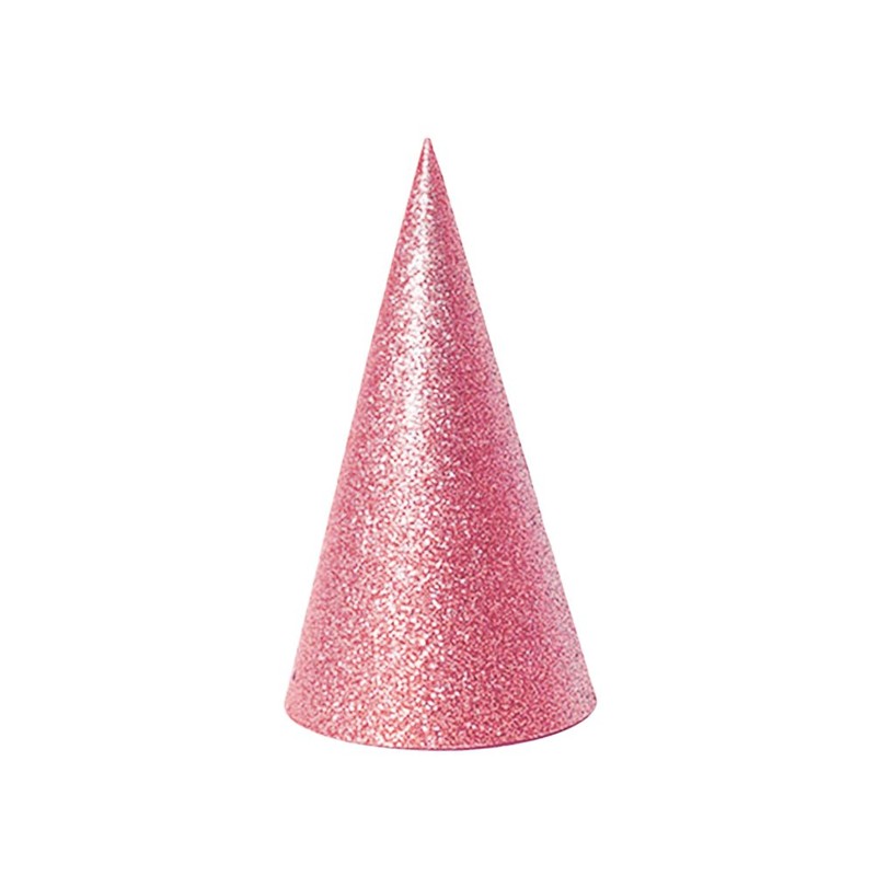 Toyvian Glitter Cone Party Hats 12PCS Birthday Cone Hat for