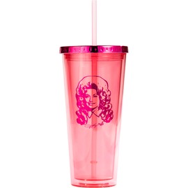 Dolly Parton Pink Plastic 24 oz Tumbler, 4 Count