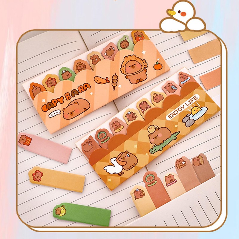 Capybara Sticky Tabs, 360 Pcs (3 Packs in 3 Designs,