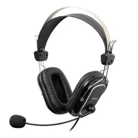 A4tech HS-50 Headset Stereo Extra Bass Biauricular Negro Auricular con micrófono - Auriculares con micrófono (Biauricular, Negro, Alámbrico, 2 m, 20-20000 Hz, 32 Ohmio)
