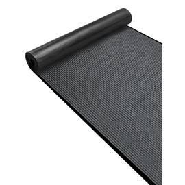 Urban Vista 3' X 10' Commercial Grade Striped Brush Step Entrance Mat with Vinyl Backing - Indoor Outdoor Heavy Duty Door Floor Mat