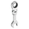 sourcing map Flex-Head Ratcheting Combination Wrench 19mm Metric 72-Teeth CR-V