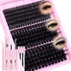 wiwoseo Lash Clusters Kit Volume Lash Extenison Kit with Lash