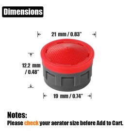 JQK Faucet Aerator, 2.2 GPM Flow Retrictor Insert Aerators Replacement Parts Only Work for Bathroom Sink Faucets 5 Pack, Standard Size, FAN22-P5