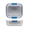 Smash Microwave Safe Stainless Steel Lunch/Sandwich/Meal Box, Blue