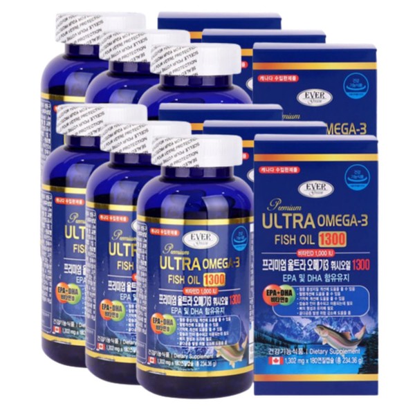 Ever Ultra Omega 3 6 Bundles Ministry of Food and Drug Safety Certified Postpartum Nutrient Helps Blood Circulation Health for Pregnant Women EPA DHA Improves Memory / 에버 울트라 오메가3 6묶음 식약처인증 산후영양제 임산부 혈행 건강 도움 효능 EPA DHA 기억력 개선
