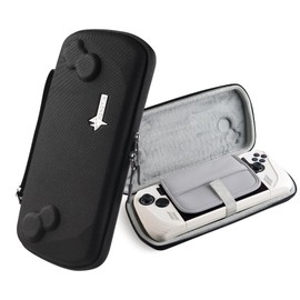 UYIYE Protective Case for Asus ROG Ally X 2024, 360° Hard Shell, Anti-Slip, Anti-Sweat Coating (Black Bag +RBCase)