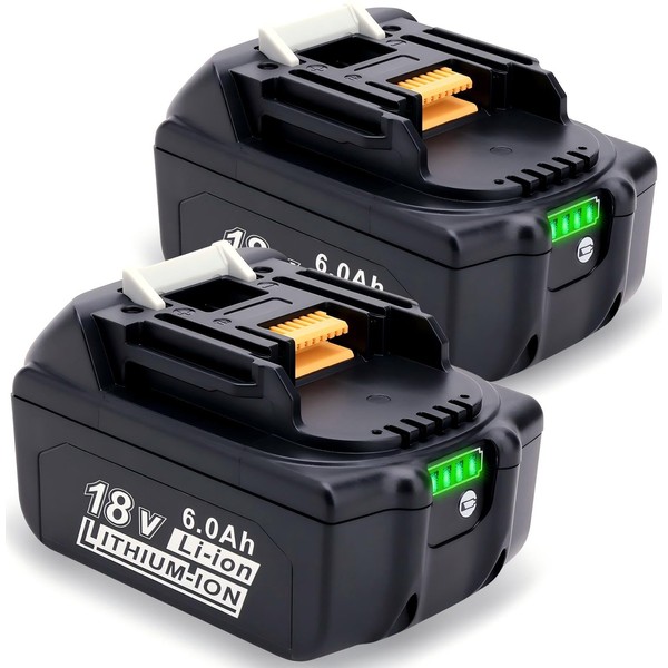 Upgraded 6.0Ah 18V Replace Compatible with Makita 18V Battery, Compatible