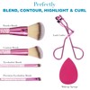 Expressions 6pc Makeup Brush w/Eyelash Curler and Makeup Sponge Beauty