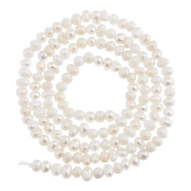 Hobbspring Pack of 168 Natural Freshwater Cultured Pearl Beige Oval Beads Small Hole Rice Beads Strand Spacer Beads for Earrings Necklaces Bracelets Jewellery Making