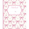 Notebook: Wide Ruled Preppy Pink Coquette Bows Theme for Girls