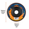 Truper DLTP-4560, Disco 4-1/2" laminado respaldo plástico grano 60 centro