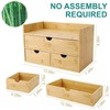 MAGIC BAMBOO 3 Drawer Bamboo Desk Organizer with Shelf –