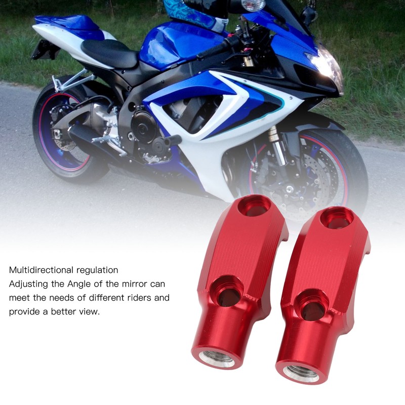1 Pair Motorcycle Mirror Mount M10 X 1.25 Clockwise Thread