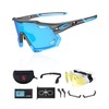 X-TIGER Polarized Cycling Glasses with 5 Interchangeable Lenses,MTB Biking Baseball