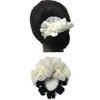 Twist 'n' Twirl to make a bun with bun ornament-Rufflescremewht-blk