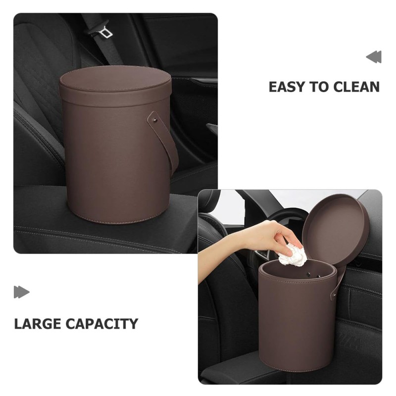 Operitacx Bolsa de Basura para Coche con Tapa, Diseño Portátil